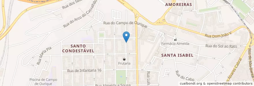 Mapa de ubicacion de Pigmeu - de Tudo um Porco en Portekiz, Área Metropolitana De Lisboa, Lisboa, Grande Lisboa, Lizbon, Campo De Ourique.