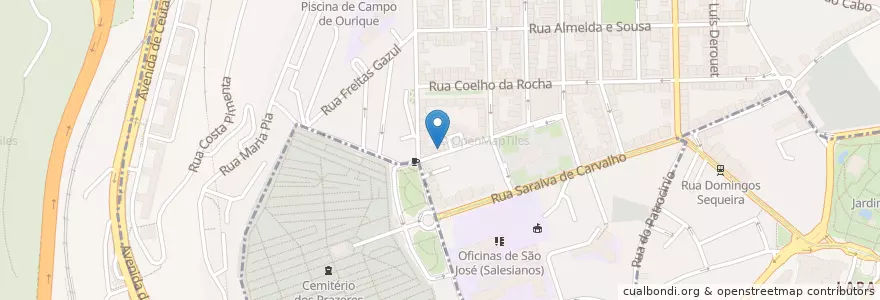 Mapa de ubicacion de Lisbon Café - Shisha Bar en پرتغال, Área Metropolitana De Lisboa, Lisboa, Grande Lisboa, لیسبون, Estrela, Campo De Ourique.