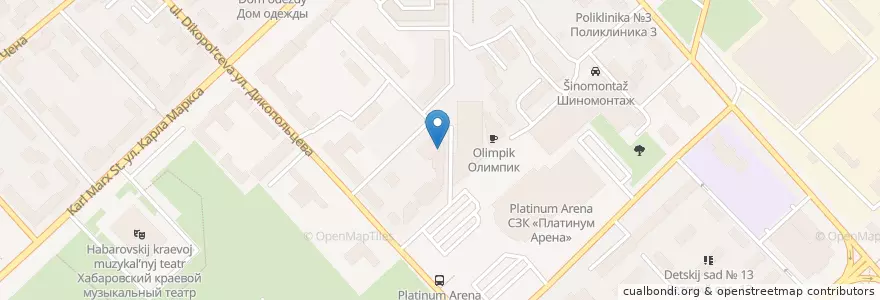 Mapa de ubicacion de Corpus- sound studio en Russia, Far Eastern Federal District, Khabarovsk Krai, Khabarovsk.