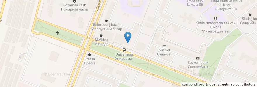 Mapa de ubicacion de Comepay en Russie, District Fédéral Central, Moscou, Северо-Западный Административный Округ, Район Строгино.