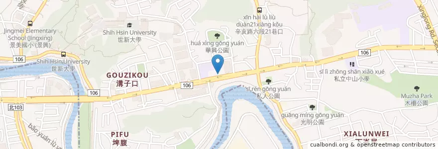 Mapa de ubicacion de 161牛肉麵 en Taiwan, New Taipei, Taipei, Wenshan District.