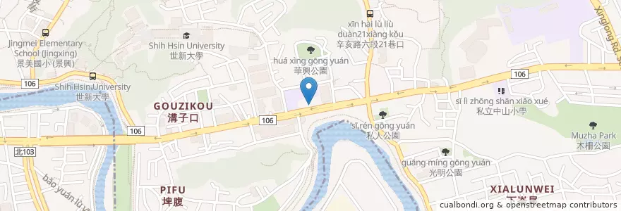 Mapa de ubicacion de 芳鄰小吃坊 en Taiwan, New Taipei, Taipei, Wenshan District.