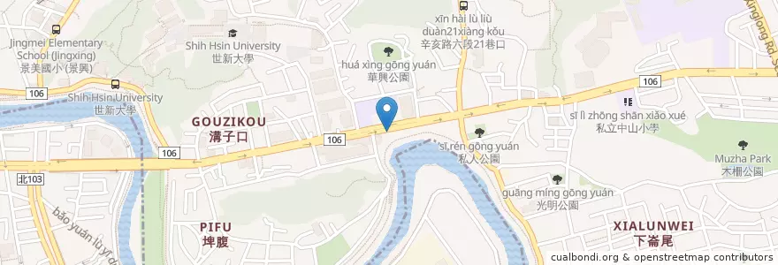 Mapa de ubicacion de 加恩動物醫院 en Taiwan, New Taipei, Taipei, Wenshan District.