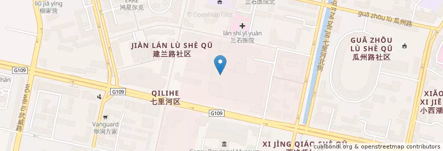 Mapa de ubicacion de IMAX en 中国, 甘肃省, 兰州市, 七里河区.