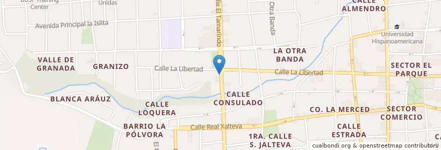 Mapa de ubicacion de tica bus oficina actual en 尼加拉瓜, Granada, Granada (Municipio).