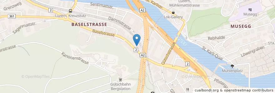 Mapa de ubicacion de Crazy Cactus Tex-Mex en Швейцария, Люцерн, Luzern.