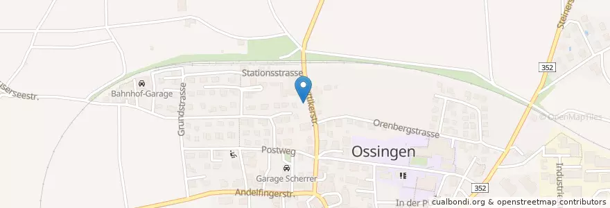 Mapa de ubicacion de Arztpraxis Ossingen en Suíça, Zurique, Bezirk Andelfingen, Ossingen.