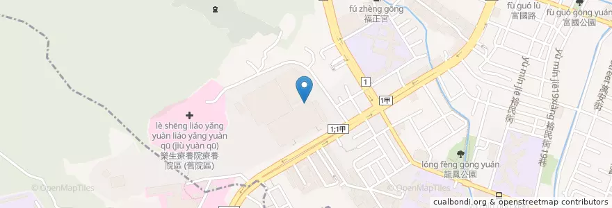 Mapa de ubicacion de 屋頂停車場 en 臺灣, 新北市, 新莊區.