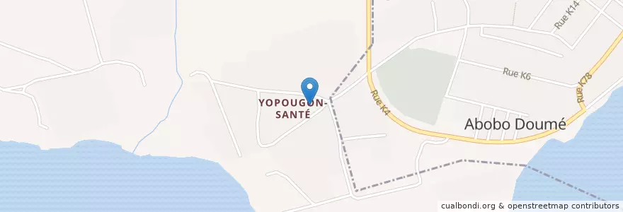 Mapa de ubicacion de EPV Savoir plus en Ivory Coast, Abidjan, Yopougon.