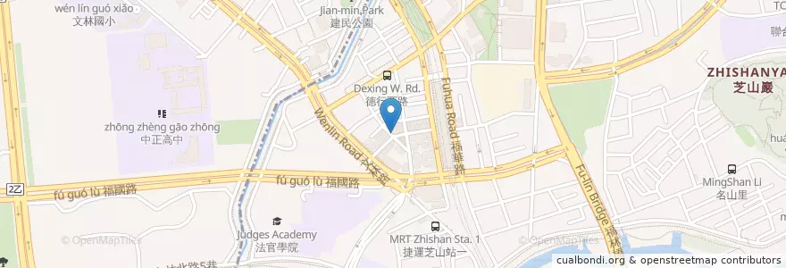 Mapa de ubicacion de 關東煮食堂 en Taiwan, 新北市, Taipei, 士林區.