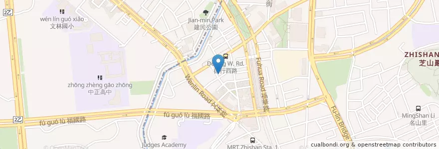 Mapa de ubicacion de 怡寶資優托嬰中心 en تایوان, 新北市, تایپه, 士林區.