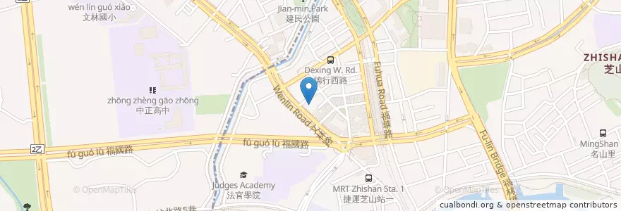 Mapa de ubicacion de 柏麗牙醫 en 臺灣, 新北市, 臺北市, 士林區.