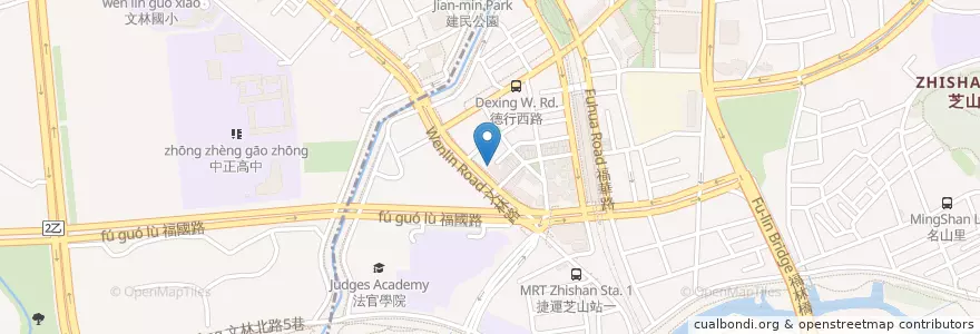 Mapa de ubicacion de 劉家肉粽 en تایوان, 新北市, تایپه, 士林區.