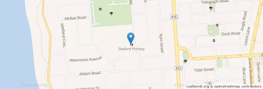 Mapa de ubicacion de Seaford Primary en Australien, Südaustralien, Adelaide, City Of Onkaparinga.