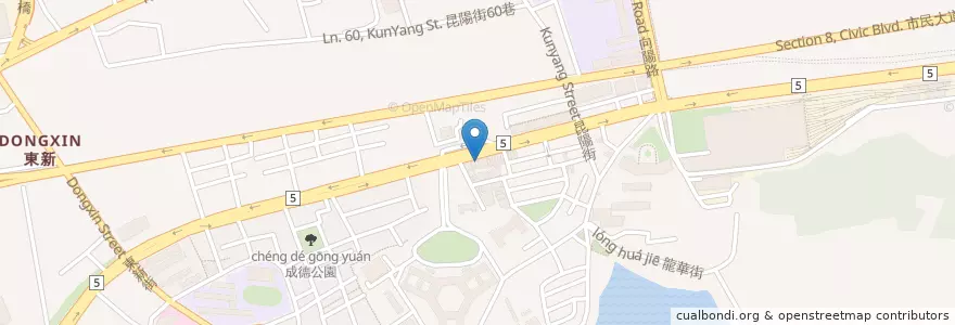Mapa de ubicacion de 涮嘴百元火鍋 en 臺灣, 新北市, 臺北市, 南港區.