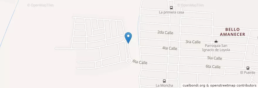 Mapa de ubicacion de Capilla San Andrés Apóstol en 니카라과, Departamento De Managua, Ciudad Sandino (Municipio).