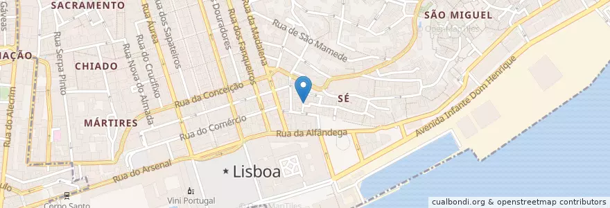 Mapa de ubicacion de Outro Lado en Portugal, Lisbonne, Grande Lisboa, Lisbonne, Santa Maria Maior.