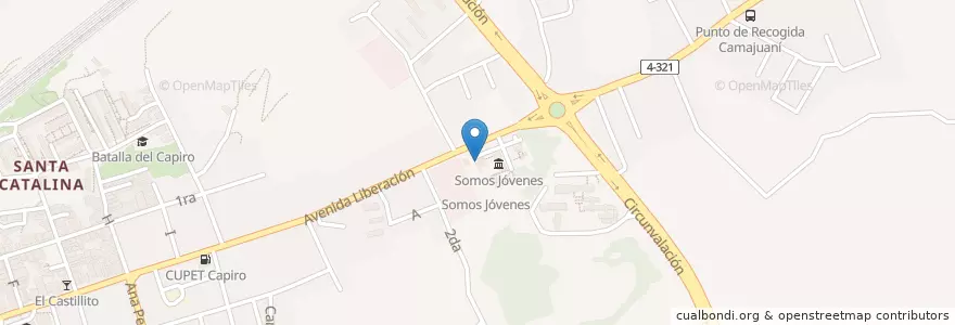 Mapa de ubicacion de Snack Bar en کوبا, Villa Clara, Santa Clara, Ciudad De Santa Clara.
