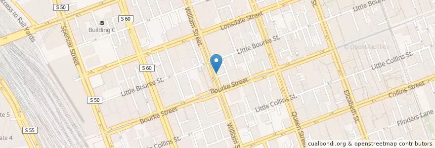 Mapa de ubicacion de Chris' Daily Grind en Australië, Victoria, City Of Melbourne.