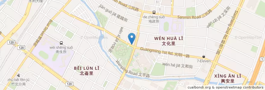 Mapa de ubicacion de 馬友友印度廚房 en Tayvan, 臺灣省, 新竹縣, 竹北市.