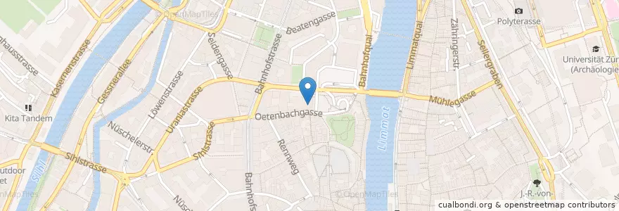 Mapa de ubicacion de Amtshaus IV en Switzerland, Zurich, District Zurich, Zurich.