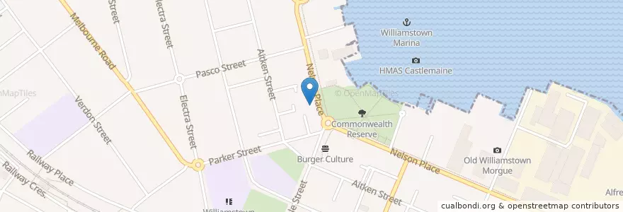 Mapa de ubicacion de Between 2 Buns en Australie, Victoria, City Of Hobsons Bay.