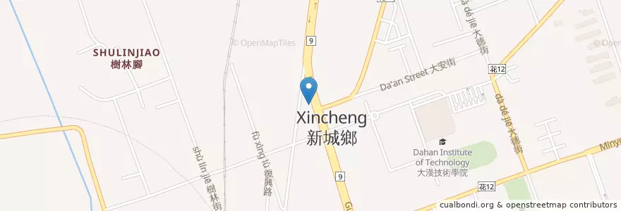 Mapa de ubicacion de 中油直營北埔站 en Tayvan, 臺灣省, Hualien, 新城鄉.