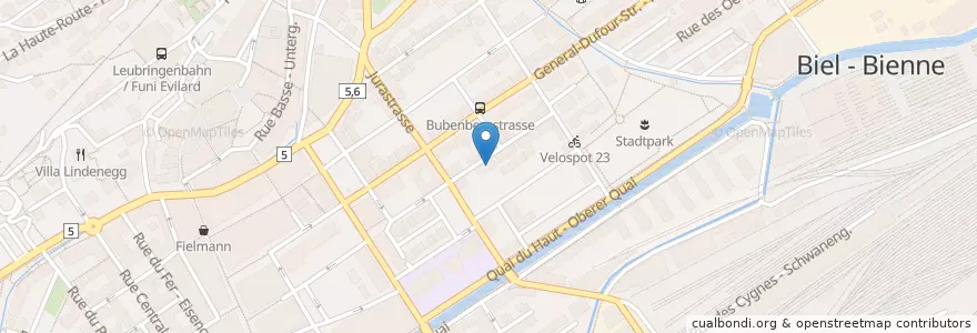 Mapa de ubicacion de Aikido Dojo Centre Kumano en Switzerland, Bern/Berne, Verwaltungsregion Seeland, Verwaltungskreis Biel/Bienne, Biel/Bienne.