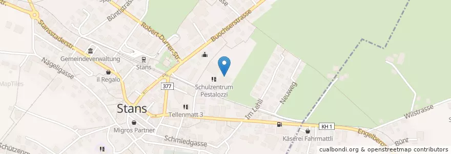 Mapa de ubicacion de Didaktisches Zentrum Stans en Schweiz/Suisse/Svizzera/Svizra, Nidwalden, Stans.