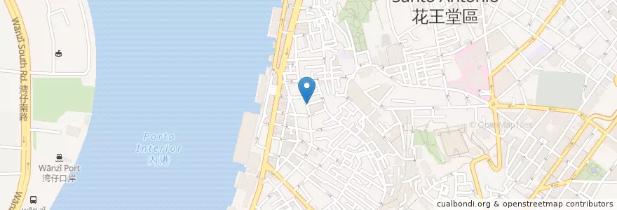 Mapa de ubicacion de 大豐銀行 Banco Tai Fung en China, Macau, Guangdong, 珠海市, Macau, 香洲区, 花王堂區 Santo António.