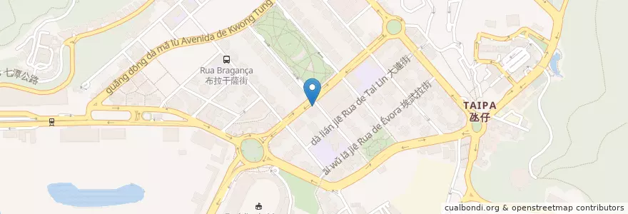Mapa de ubicacion de 大豐銀行 Banco Tai Fung en Китай, Гуандун, Макао, Тайпа, 珠海市, Носса-Сеньора-Ду-Карму, Колоане, 香洲区, Сан-Франсиску-Шавьер.
