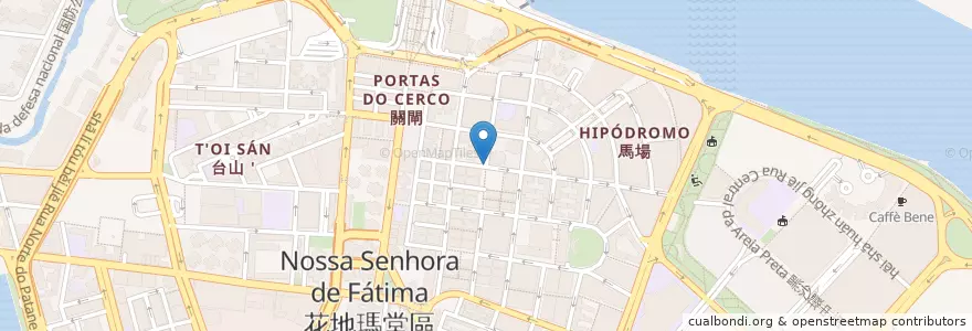 Mapa de ubicacion de 大豐銀行 Banco Tai Fung en 중국, 광둥성, 珠海市, 香洲区, 花地瑪堂區 Nossa Senhora De Fátima.