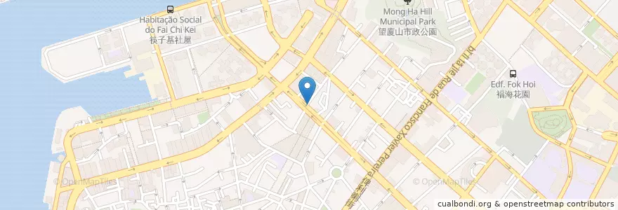 Mapa de ubicacion de 大豐銀行 Banco Tai Fung en China, Macau, Guangdong, Concelho De Macau, 珠海市, 香洲区, 花地瑪堂區 Nossa Senhora De Fátima.