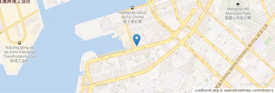 Mapa de ubicacion de 工商銀行 Banco Industrial e Comercial da China en Китай, Макао, Гуандун, Макао, 珠海市, 香洲区, Носса-Сеньора-Ди-Фатима.