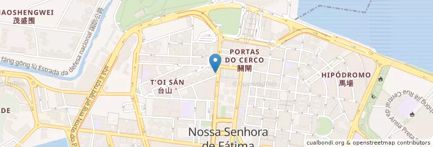 Mapa de ubicacion de 澳門商業銀行Banco Comercial de Macau en 中国, 广东省, 珠海市, 香洲区, 花地瑪堂區 Nossa Senhora De Fátima.