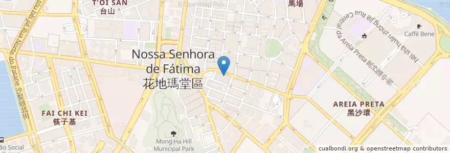 Mapa de ubicacion de 華僑永亨銀行 Banco OCBC Weng Hang en China, Macau, Guangdong, Concelho De Macau, 珠海市, 香洲区, 花地瑪堂區 Nossa Senhora De Fátima.