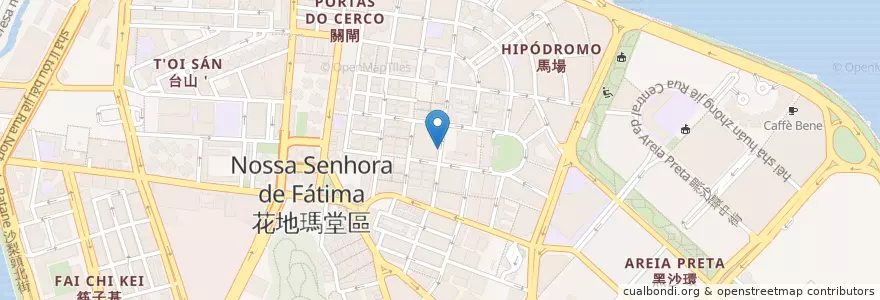 Mapa de ubicacion de 滙業銀行 Banco Delta Ásia en 中国, 广东省, 澳門 Macau, 珠海市, 香洲区, 花地瑪堂區 Nossa Senhora De Fátima.