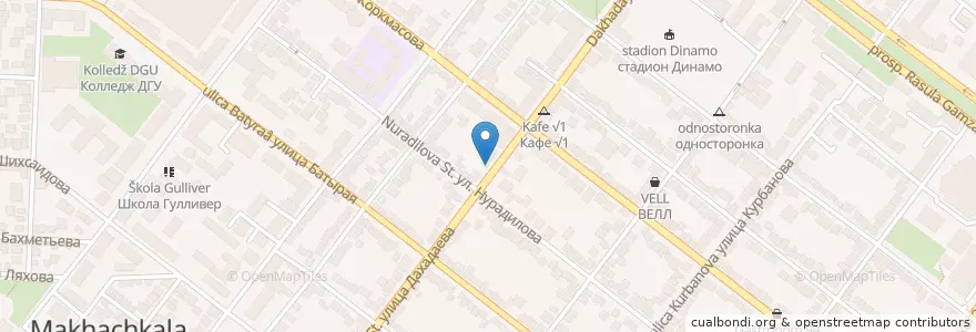 Mapa de ubicacion de Технодом en 俄罗斯/俄羅斯, 北高加索联邦管区, 达吉斯坦共和国, Городской Округ Махачкала.