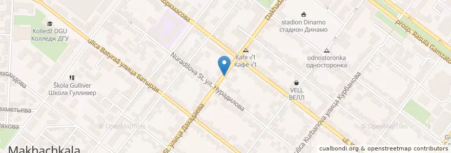 Mapa de ubicacion de Парад звезд en روسيا, منطقة شمال القوقاز الفيدرالية, Дагестан, Городской Округ Махачкала.