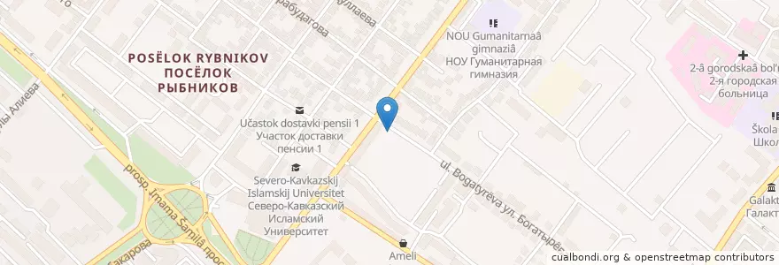 Mapa de ubicacion de Розлив en روسیه, ناحیه فدرالی قفقاز شمالی, داغستان, Городской Округ Махачкала.