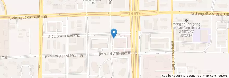 Mapa de ubicacion de Ping An Bank en 中国, 四川省, 成都市, 武侯区 (Wuhou), 高新南区 (Hi-Tech South Zone), 桂溪街道.