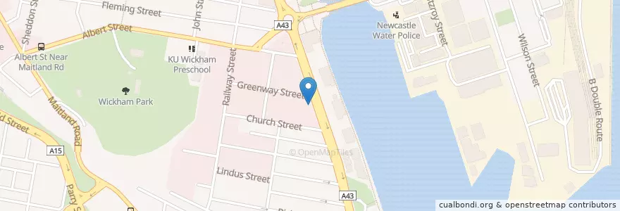 Mapa de ubicacion de Mission to Seafarer (Flying Angel) en Australien, Neusüdwales, Newcastle City Council, Newcastle-Maitland.