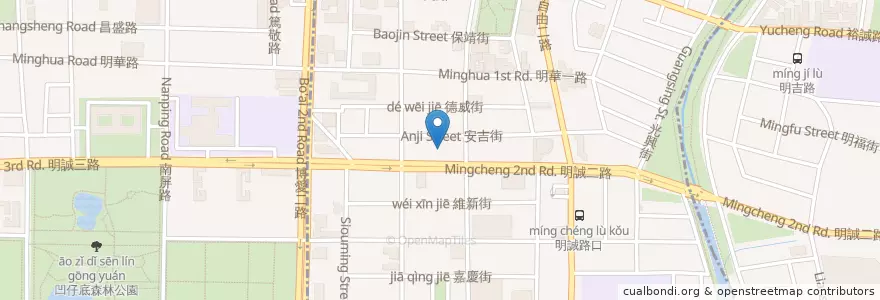 Mapa de ubicacion de 春囍打邊爐 en 台湾, 高雄市, 三民区, 左営区.