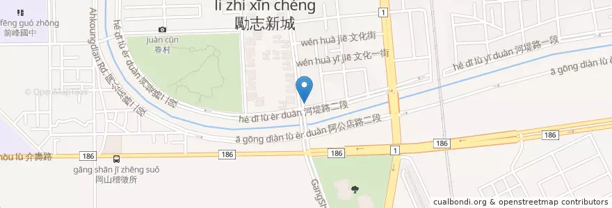 Mapa de ubicacion de 豚將拉麵 en 臺灣, 高雄市, 岡山區.