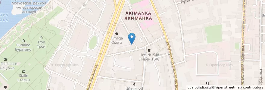 Mapa de ubicacion de Gournest en Russia, Distretto Federale Centrale, Москва, Центральный Административный Округ, Район Якиманка.
