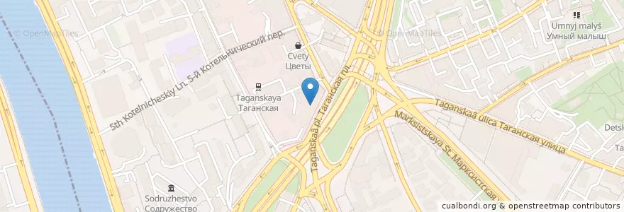 Mapa de ubicacion de UNDR Bar en Rusland, Centraal Federaal District, Moskou, Центральный Административный Округ, Таганский Район.