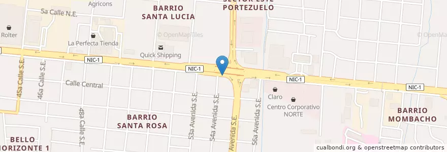 Mapa de ubicacion de Clínica Dental en Nikaragua, Departamento De Managua, Managua (Municipio).