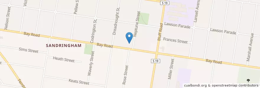 Mapa de ubicacion de Kids Company Sandringham en Avustralya, Victoria, City Of Bayside.