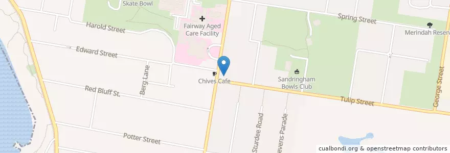 Mapa de ubicacion de Roc Bakery Cafe en Austrália, Victoria, City Of Bayside.
