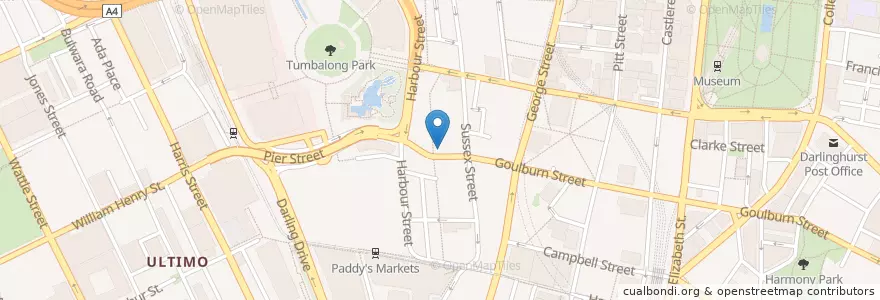 Mapa de ubicacion de No. 1 Rice Noodle House en Australia, Nueva Gales Del Sur, Council Of The City Of Sydney, Sydney.